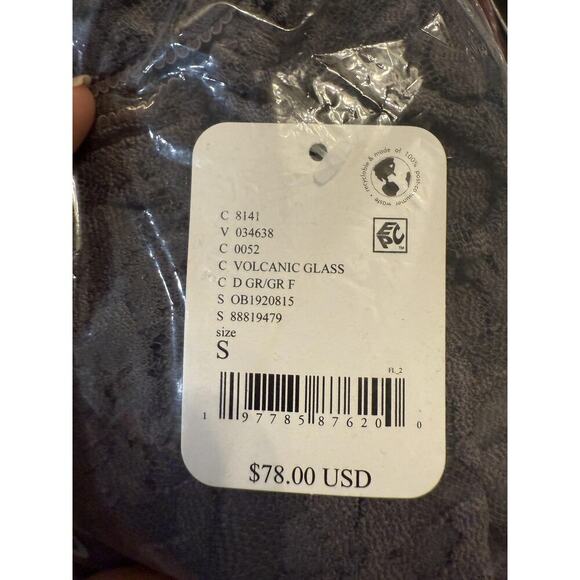 Free People Womens Bodysuit Intimately Medium Volcanic Glass Gray Lace NWT $78 - Picture 7 of 10